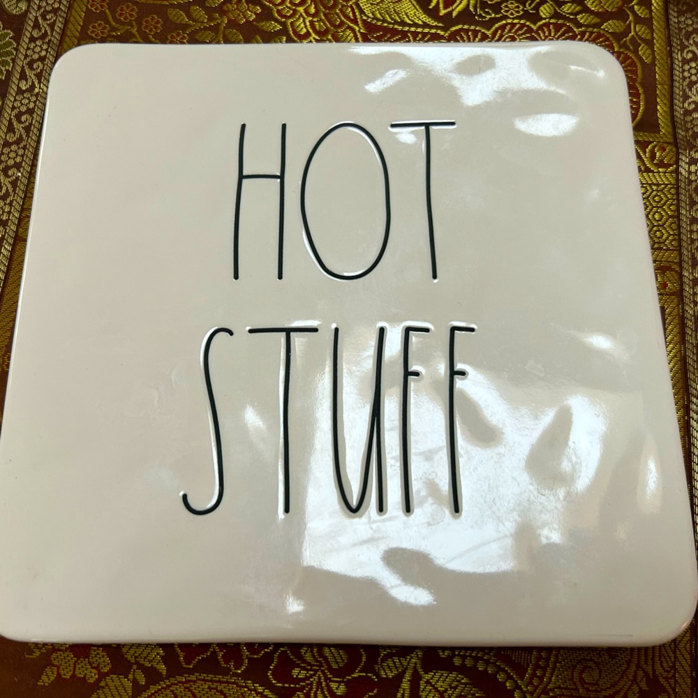 Rae Dunn Artisan Collection Plate, HOT STUFF plate.